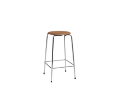FRITZ HANSEN - High Dot™ Counter Stool 4-legs Wild leather Walnut