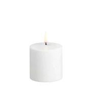 - Oplaadbaar LED Pilaar Kaars 6,8x6,8 cm White Plain - Uyuni Lighting
