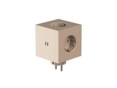 AVOLT - Square 2 Socket Extender met 30 W dubbele USB-C beige
