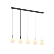 Lindby - Etiena 5 Hanglamp Opal/Black