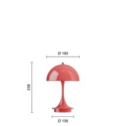 Louis Poulsen - Panthella 160 Portable Taffellamp V3 Opaque 