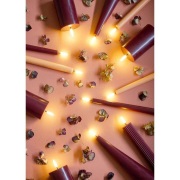 Uyuni Lighting - Kaars LED gegroefd 2 stuks 3,2 x 25,5 cm wijnrood