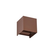 Lindby - Nivar Square LED Buiten Wandlamp Rust Brown