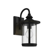 Lindby - Zayn Buiten Wandlamp Black/Clear