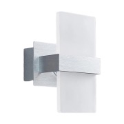 Lindby - LED wandlamp Yorick, 18 cm, aluminium/wit met schakelaar