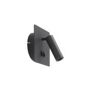 Lucande - Magya LED 2 SquareWandlamp Black