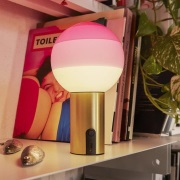 MARSET - Dipping Light Portable tafellamp Roze/Brushed Brass