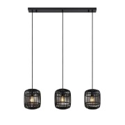 Lindby - Canyana 3 Hanglamp Black