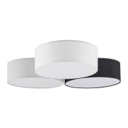 Lindby - Janita 3 LED Plafondlamp Grey/Black/White