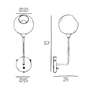 DESIGN BY US - Ballroom The Wall Wandlamp 57cm Rose