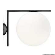 FLOS - Ic C/W2 Plafondlamp/Wandlamp Matte Zwart