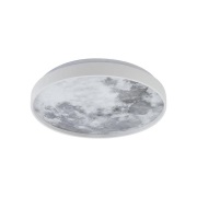 Lindby - Lune LED Plafondlamp Wit/Grijs