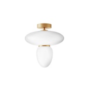 Nuura Aps - Rizzatto 42 Plafondlamp Opal/Satin Brass Nuura