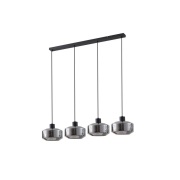 Lindby - Hildur 4 Hanglamp 115cm Rook Grijs/Zwart