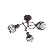 Lindby - Solm 3 Plafondlamp Roest