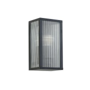 Lindby - Peldar Fluted Buitenwandlamp Zwart