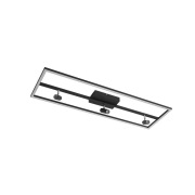 Lucande - Yvor LED Plafondlamp w/Spotlicht Zwart