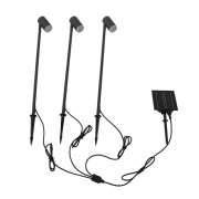 Lindby - Myric Zonnecellamp w/Grondpin 3 pcs. Zwart