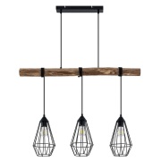 Lindby - Eldarion 3 Hanglamp Black/Wood