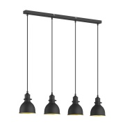 Lindby - Jasminka 4 Hanglamp Black/Gold