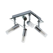 Lindby - Zela 4 Plafondlamp Chrome/White