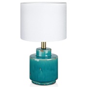 Markslöjd - Cous Taffellamp Antique Brass Blue/White