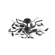 Lindby - Yos plafondlamp, 58 cm, 5-lamps, zwart-goud, E14