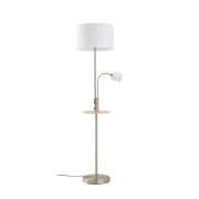 Lindby - Aovan Vloerlamp w/USB Nickel