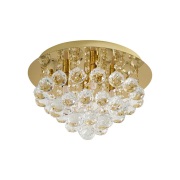 Lindby - Gillion 4 Plafondlamp Crystal/Gold