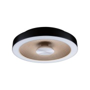 Paulmann - Volea LED plafondlamp, IP44, Ø32 cm, zwart/goud