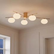 Lindby - Valisa 5 Plafondlamp Goud