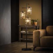 Vico Spindle - staanlamp - 37 x 29 x 150 cm - leisteengrijs