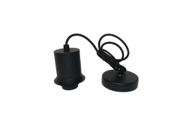 Artdelight Rosario - pendelset voor Ø 20 cm - 150 cm - zwart