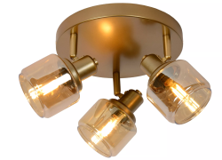 Lucide Bjorn - opbouwspot - Ø 38 x 14 cm - mat goud