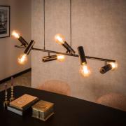 Vico Stick 6L - hanglamp - 110 x 20 x 150 cm - houtskool