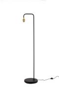 Artdelight Djano - vloerlamp - 30 x 23 x 150cm - zwart met goud