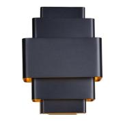 Artdelight Layers - wandverlichting - 12 x 20 x 27,5 cm - zwart/goud