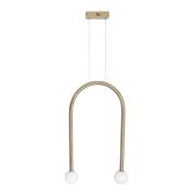 Maxlight Enigma - hanglamp - 40 x 180 cm - 2 x 2W LED incl. - goud