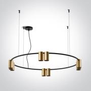 ONE Light Pendants - hanglamp - Ø 80 x 150 cm - geborsteld messing