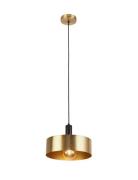 Searchlight Knox - hanglamp - Ø 30 x 140 cm - zwart en goud