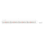 Klus LED strip - 1 cm breed, 500 cm lengte - 24Vdc - dimbaar - 19,2W L...