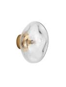 Nova Luce King - wandlamp - Ø 22 x 14 cm - messing goud en transparant