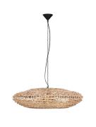 Nova Luce Bola - hanglamp - Ø 81,5 x 200 cm - natuurlijk en zwart