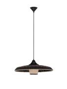 Nova Luce Capa - hanglamp - Ø 61 x 200 cm - natuurlijk, zwart en bruin