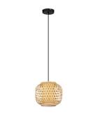 Nova Luce Asma - hanglamp - Ø 25 x 150 cm - rotan en zandzwart