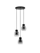 Nova Luce Blacu - hanglamp - Ø 32 x 120 cm - rokerig verloop en zwart