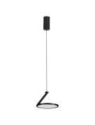 Nova Luce Opi - hanglamp - Ø 20 x 260 cm - 14W LED incl. - zandzwart