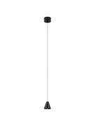 Nova Luce Irmos - hanglamp - Ø 6 x 191 cm - 5W LED incl. - zandzwart