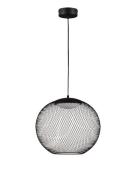 Nova Luce Kinetic - hanglamp - Ø 40 x 154 cm - 19W LED incl. - mat zwa...