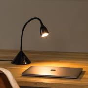 Lucide Milo - tafellamp - Ø 12,8 x 50 cm - 3,2W LED incl. - zwart